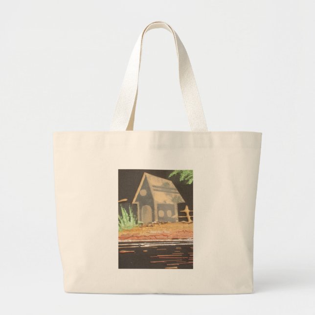 Home Sweet Home Art Print Large Tote Bag (Front)