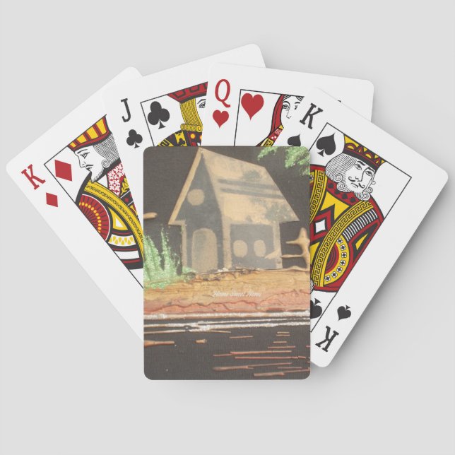 Home Sweet Home Art Print Playing Cards (Back)