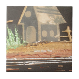 Home Sweet Home Art Print Tile