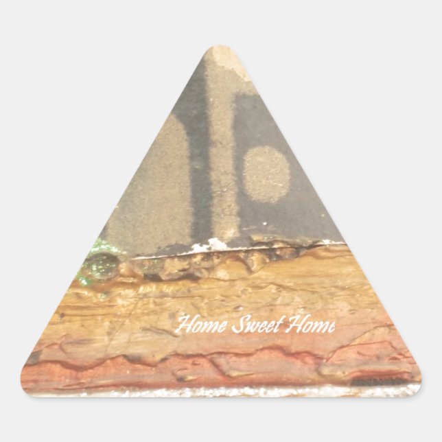 Home Sweet Home Art Print Triangle Sticker (Front)