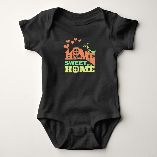 Home Sweet Home Baby Bodysuit (Front)