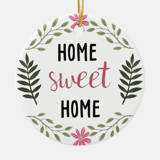 Home Sweet Home Botanical Ornament (Front)