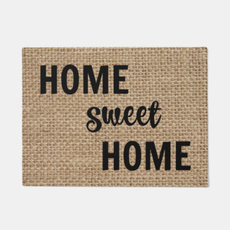 Home Sweet Home Burlap Doormat