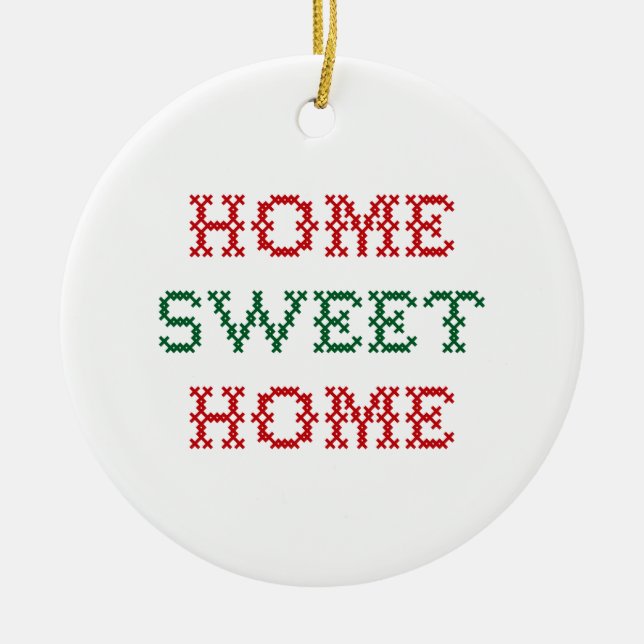 Home Sweet Home Ceramic Tree Decoration (Front)