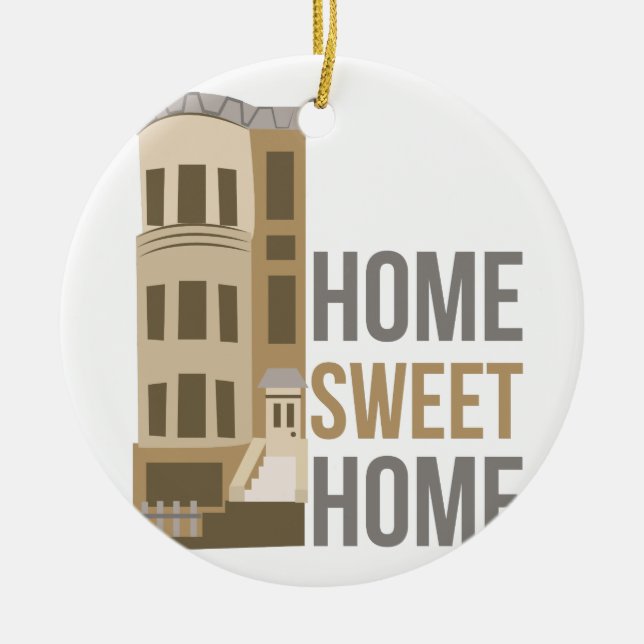 Home Sweet Home Ceramic Tree Decoration (Front)