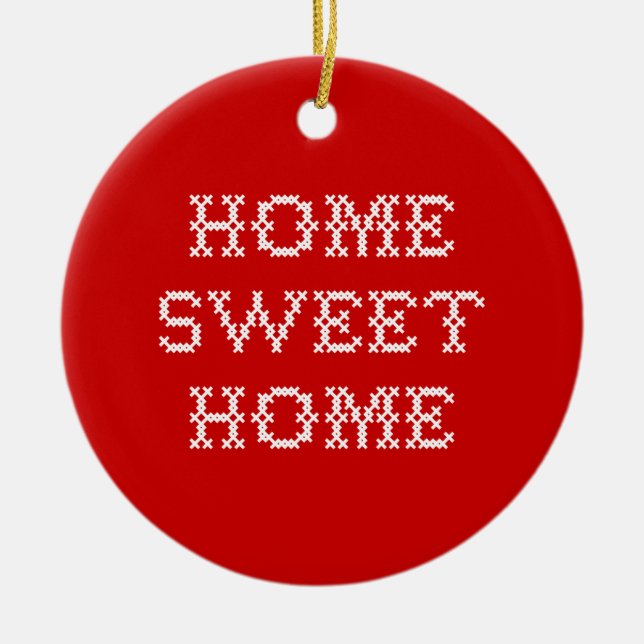 Home Sweet Home Ceramic Tree Decoration (Front)
