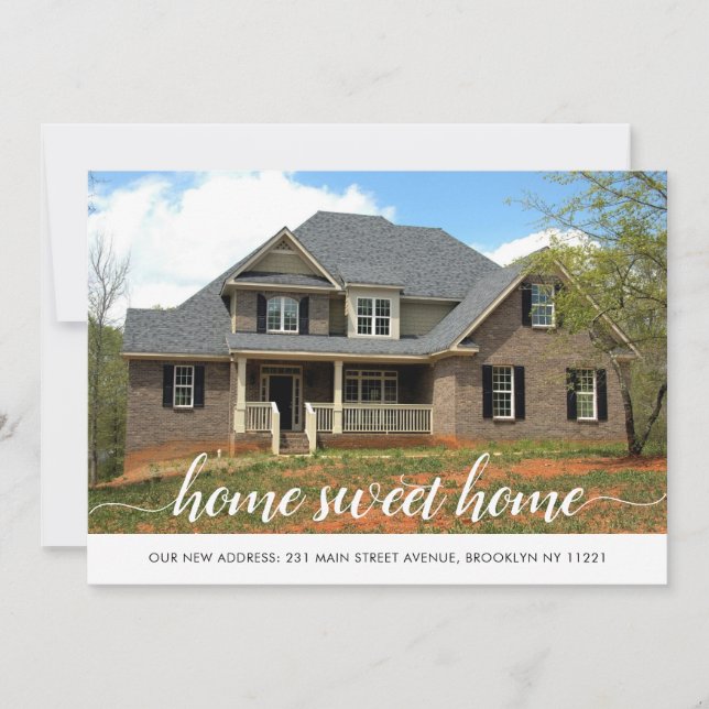 Home Sweet Home Change of Address Photo Moving Announcement (Front)