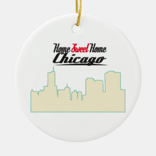 Home Sweet Home Chicago Ceramic Tree Decoration