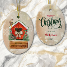 Home Sweet Home Christmas Birdhouse