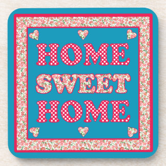 Home Sweet Home Coasters, Red and Blue Mix'n'Match Coaster