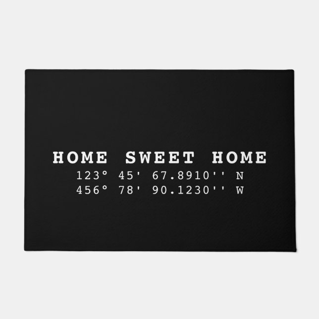 Home Sweet Home | Coordinates | Black & White Doormat (Front)