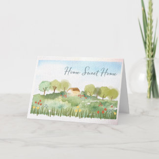 Home Sweet Home Cosy Watercolor Card