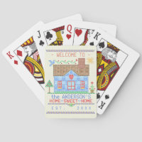 Home Sweet Home Cross Stitch House Family Name