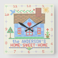 Home Sweet Home Cross Stitch House | Family Name