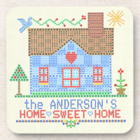 Home Sweet Home Cross Stitch House Personalised