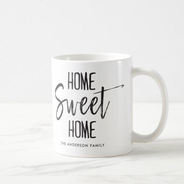 Home Sweet Home | Custom Family Name Coffee Mug (Right)