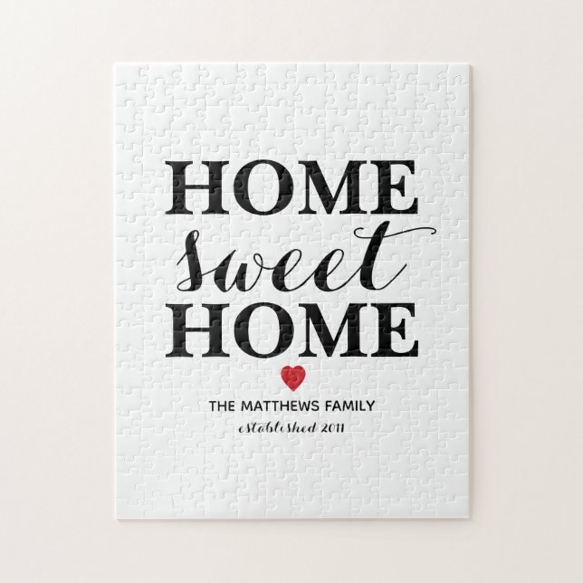 Home Sweet Home Custom Name  Jigsaw Puzzle (Vertical)