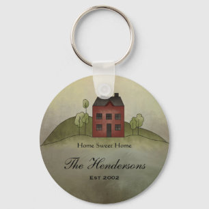 Home Sweet Home Custom Name Keychain