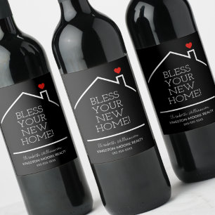 Home Sweet Home Custom Realtor Thank You Wine Label
