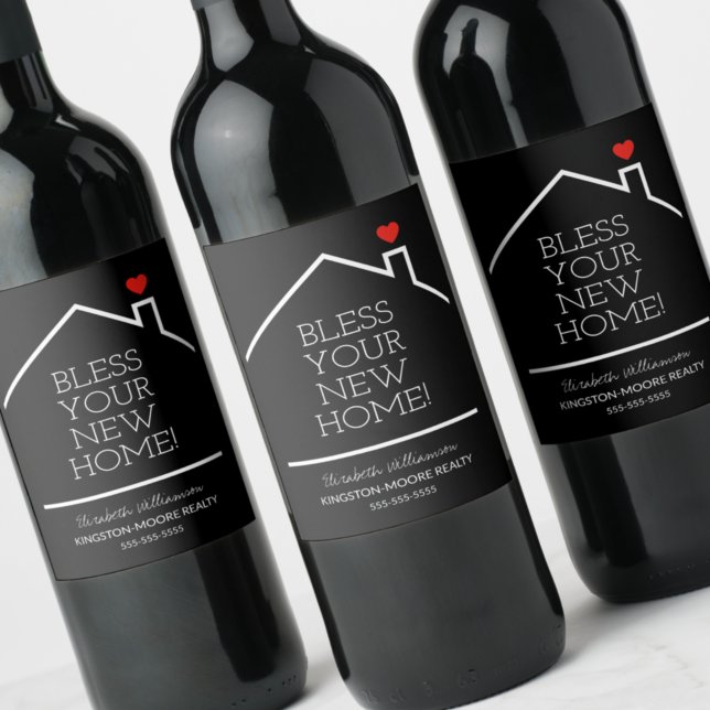 Home Sweet Home Custom Realtor Thank You Wine Label (Creator Uploaded)