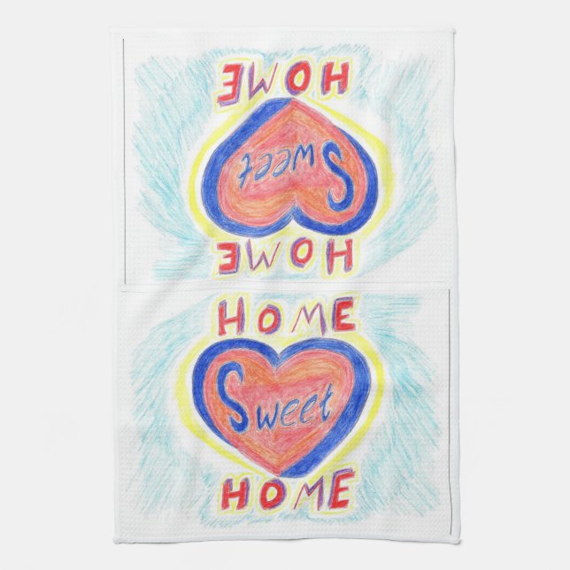 Home Sweet Home Double Image Kitchen Towel (Vertical)