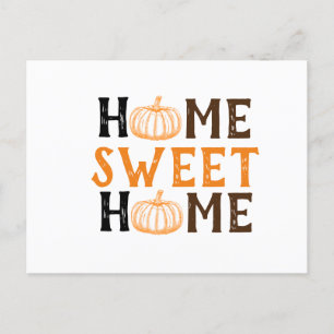 Home Sweet Home Fall Pumpkin Postcard