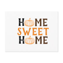 Home Sweet Home Fall Pumpkin Postcard