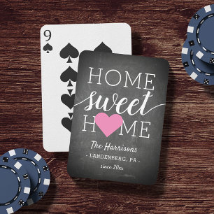 Home Sweet Home Family Name & Hometown Playing Cards