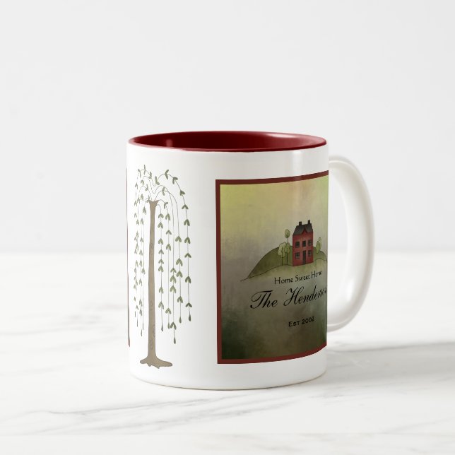 Home Sweet Home Family Name Mug (Front Right)