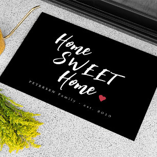 Home sweet home family name personalised  doormat