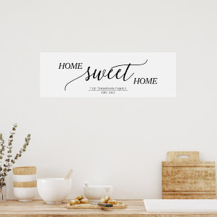 Home Sweet Home Family Name Poster