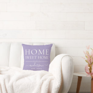 Home Sweet Home   Family Name Year Lilac Cushion