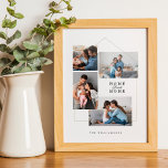 Home Sweet Home Family Photo Collage Personalised Poster<br><div class="desc">A memorable and personalised family wall art print to display and cherish your special family memories. Our design features a simple faux gold house frame with "Home Sweet Home" displayed is a beautiful script & Serif text paring. The house frame features four photo collage to display your own special family...</div>