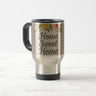 Home sweet home floral mug-flower design travel mug