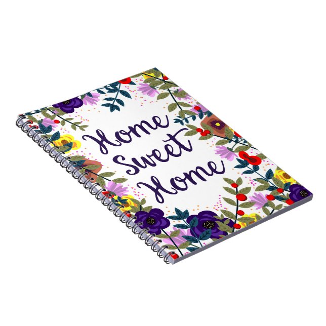 Home Sweet Home Floral Reef Notebook (Right Side)