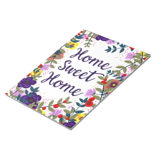 Home Sweet Home Floral Reef Notepad (Angled)