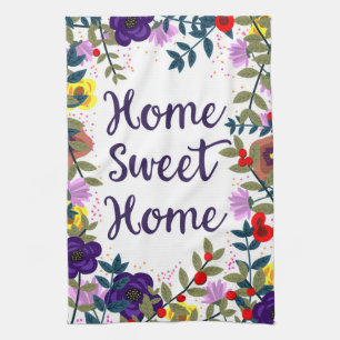 Home Sweet Home Floral Reef Tea Towel