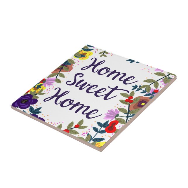 Home Sweet Home Floral Reef Tile (Side)