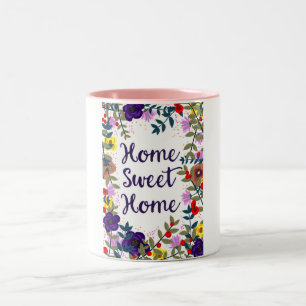 Home Sweet Home Floral Reef Two-Tone Coffee Mug