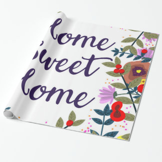 Home Sweet Home Floral Reef Wrapping Paper
