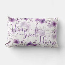 Home Sweet Home Floral Throw Pillow – Double-Sided