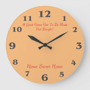 Home Sweet Home for Round-Large-Wall-Clock Large Clock
