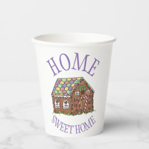 Home Sweet Home Gingerbread House Holiday Paper Cups