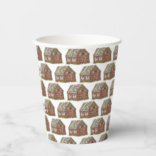 Home Sweet Home Gingerbread House Holiday Paper Cups