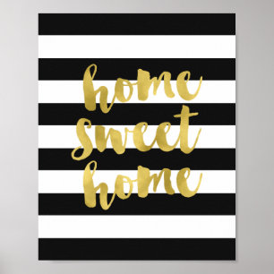 Home Sweet Home Gold   Art Print