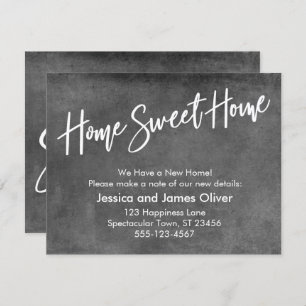 "Home Sweet Home" Grunge Grey Announcement