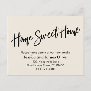 Home Sweet Home Handwriting Cream Announcement