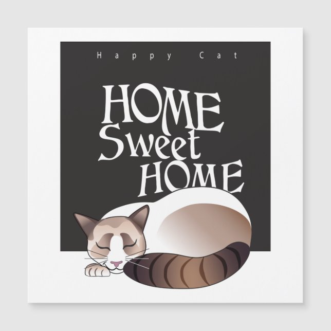 Home sweet home - Happy cat (Front)
