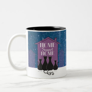 Home sweet home - Happy family Two-Tone Coffee Mug