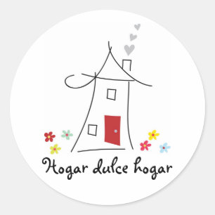 Home Sweet Home / Hogar Dulce Hogar Classic Round Sticker